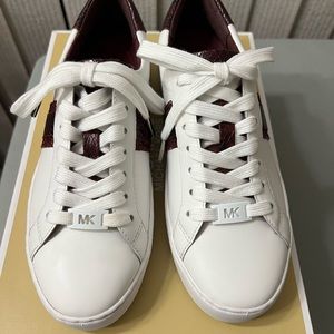 Michael Kors striped leather sneaker NWOT